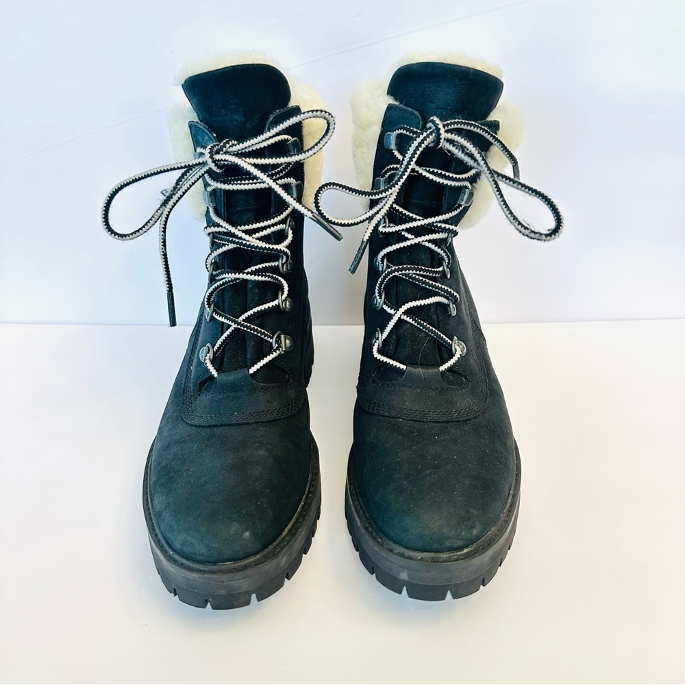 Timberland 6" Courmayeur Valley shearling-lined black boots, size 10 - Picture 3 of 8